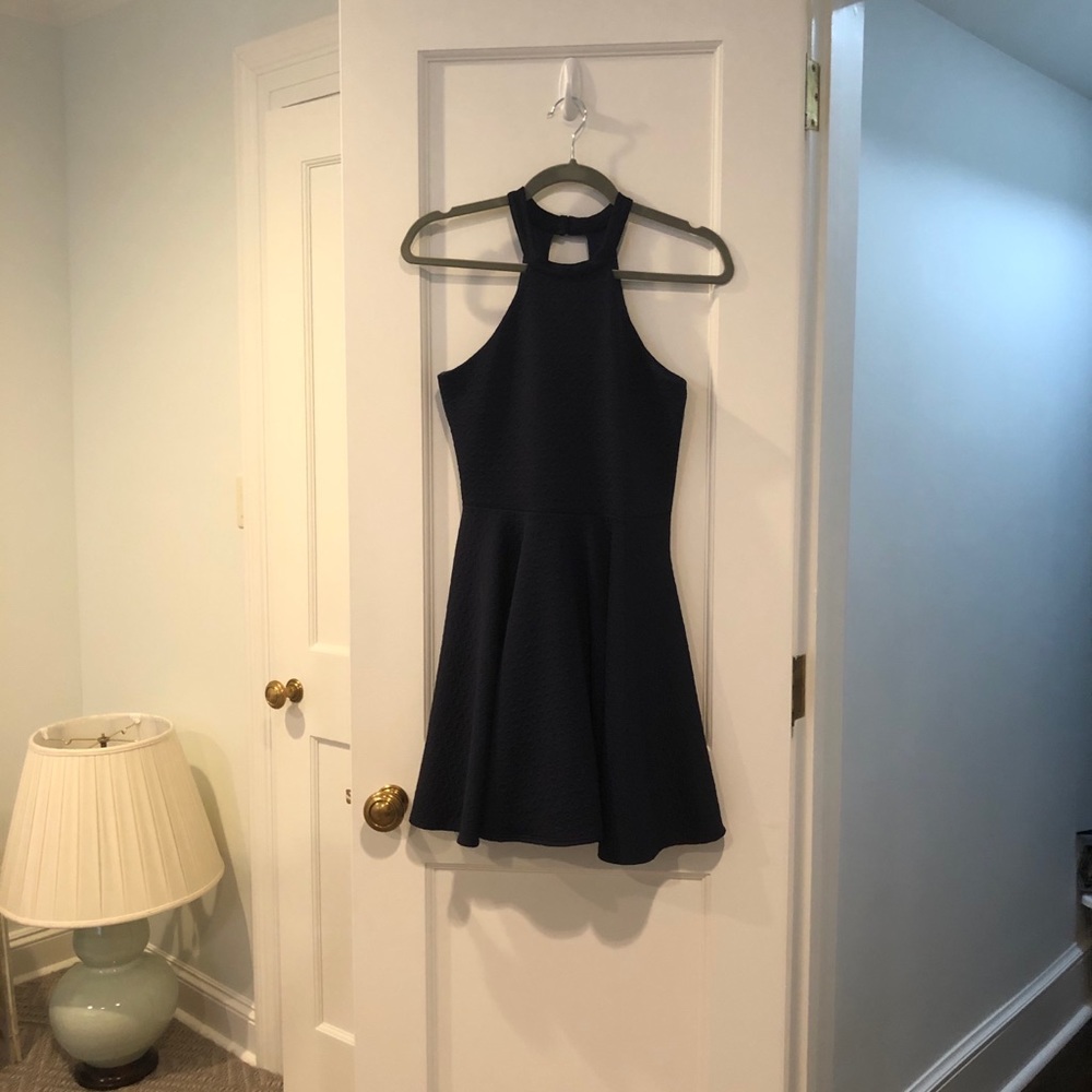 DARK BLUE A-LINE DRESS